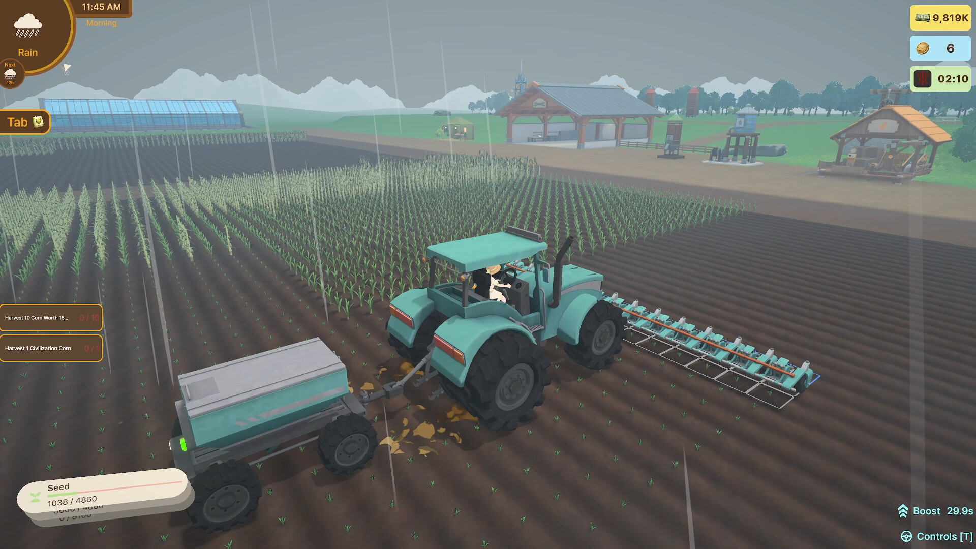Tractors, equipment & farm upgrades screenshot