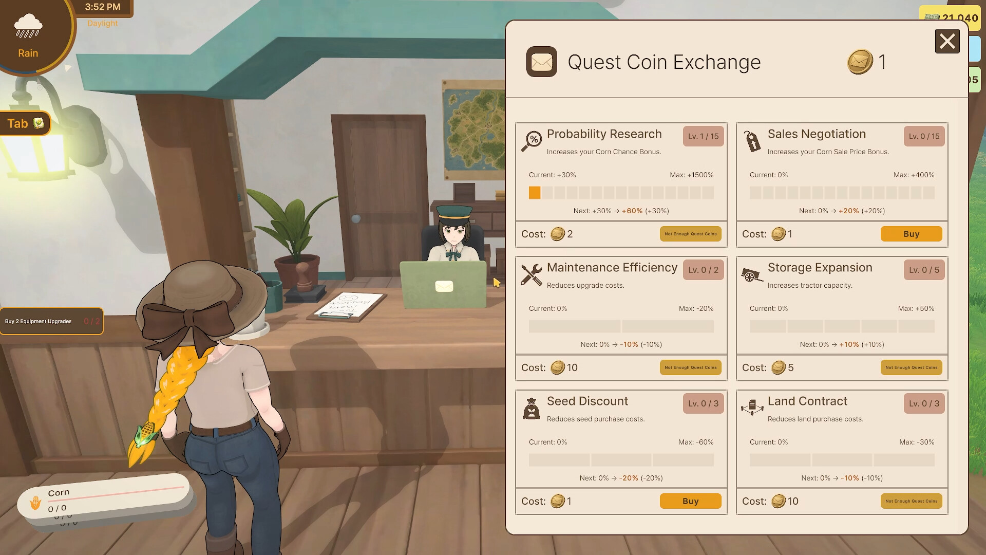 Quest coins & the Seed Lab screenshot